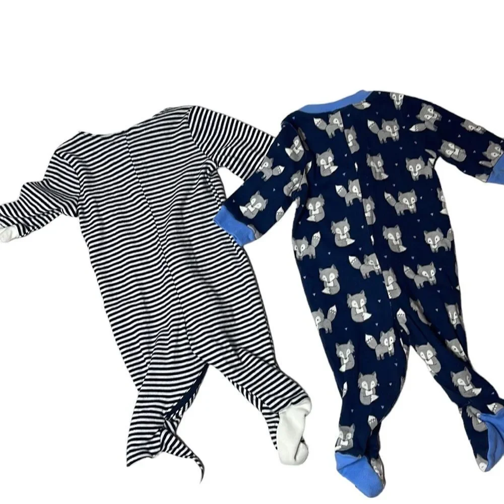 Gymboree Set Of 2 Sleeper Pajamas. Size 0-3 Months.
